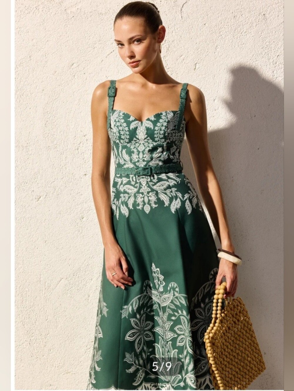 NWT Commense baroque Floral Print Belted Cami Maxi Dress size XS - Picture 6 of 10